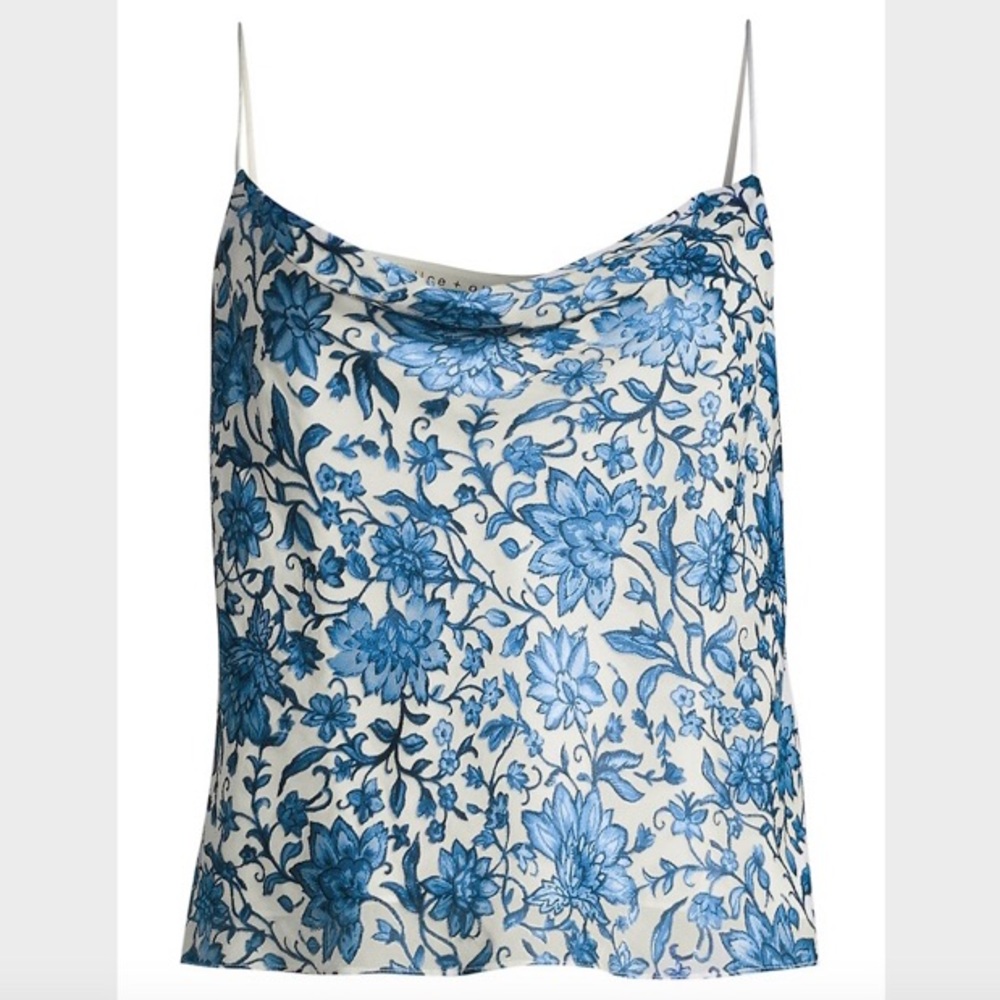 Alice + Olivia Blue Floral Top